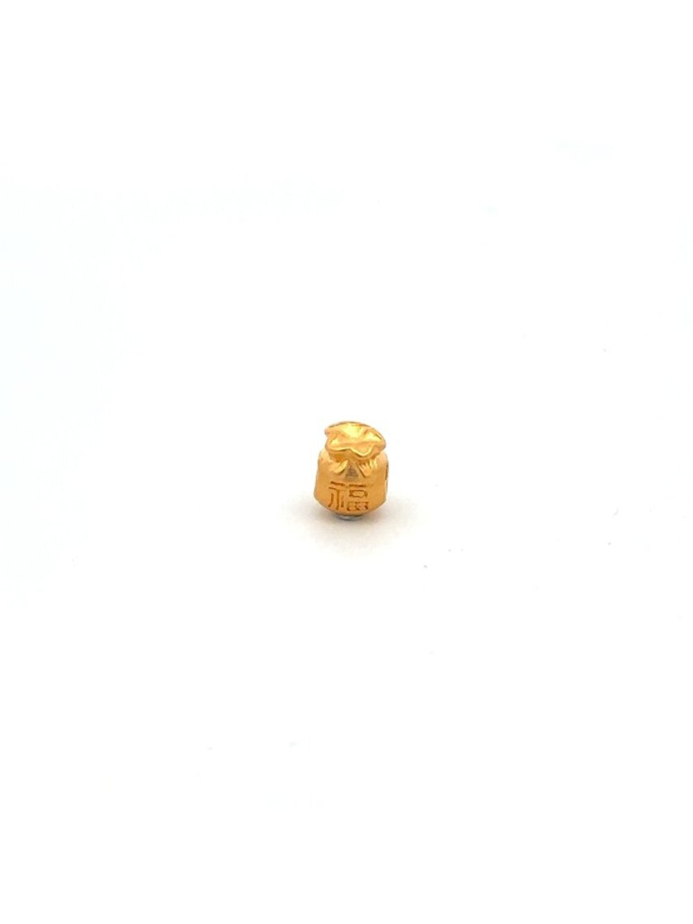 24K 999.9 Pure Gold Charm Money Bag Bead Spacer DIY Tiny 0.15g - Picture 2 of 4